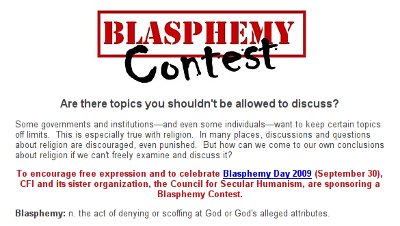 Blasphemy contest