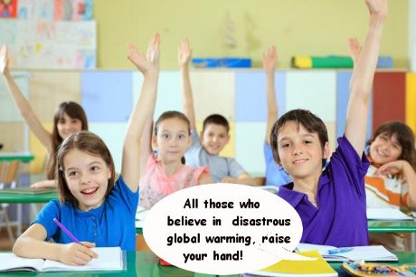 Raise your hand if you believe in disastrous global warming